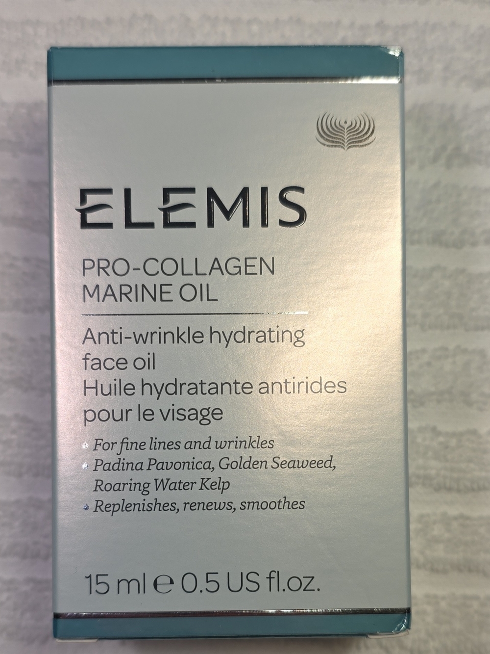 ELEMIS Pro-Collagen Marine Oil - Blue and Silver Packaging
